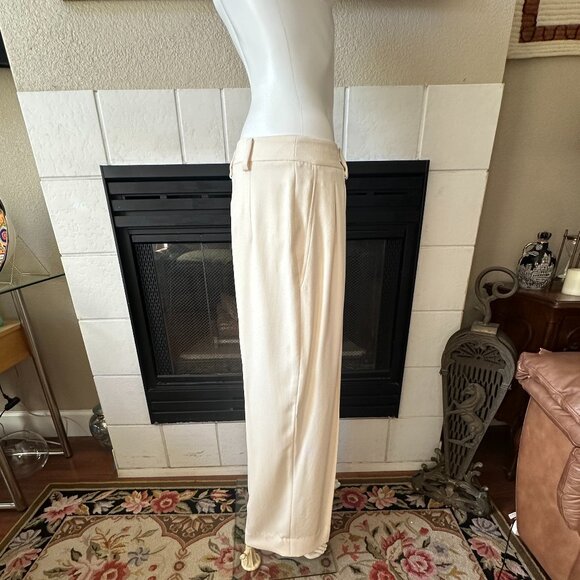 nwt VTG 100% SILK Slacks ivory dress pants size 12 Linda Allard Ellen Tracy - Picture 9 of 16